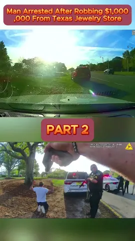 Man Arrested After Robbing $1,000,000 From Texas Jewelry Store - Part 2 #cops #copsoftiktok #copsontiktok #copstiktok #police #chase #copschase #foryou #fyp #usa