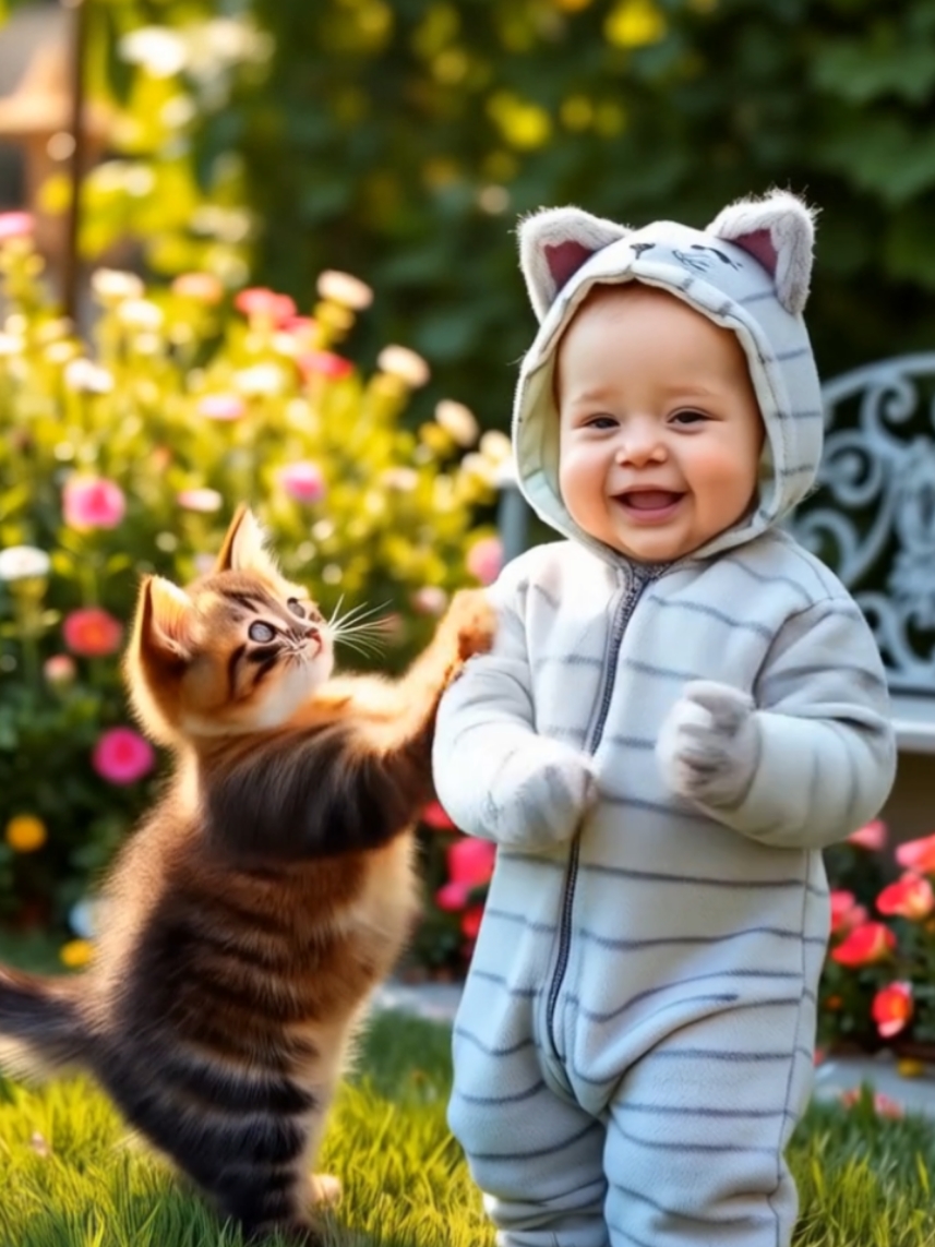 Cute baby dancing with the animals #cute #baby #fyp #animal #foryou #viral #forkids #cutebaby #funnydance #babylove #babytiktok #AI 