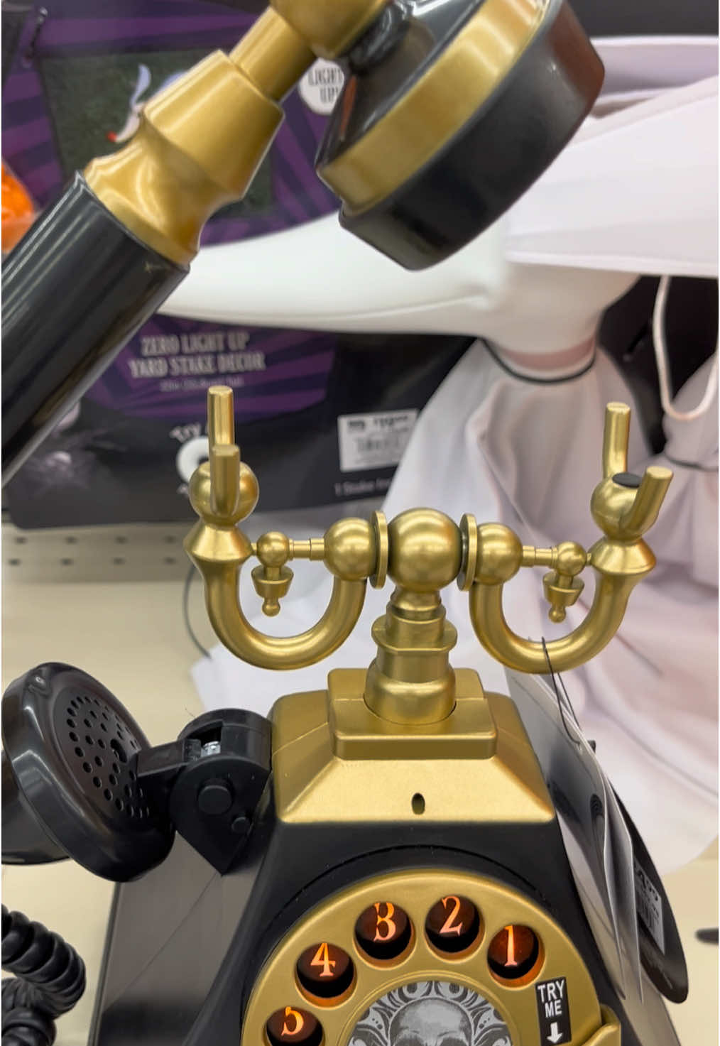 Haunted telephone at Big Lots #halloween #halloweendecor #haunted #telephone #biglots #phonecall