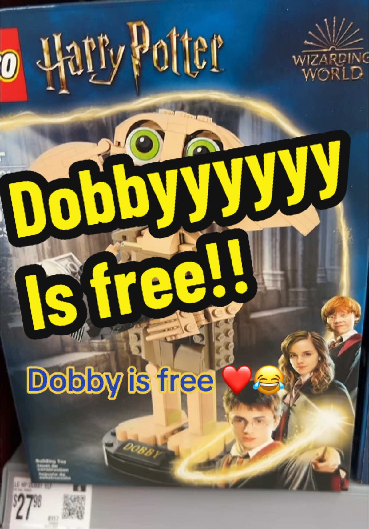 Yall look what walmart has omg 😂😂#dobby #dobbyisfree #harrypotter #legos #fyp 