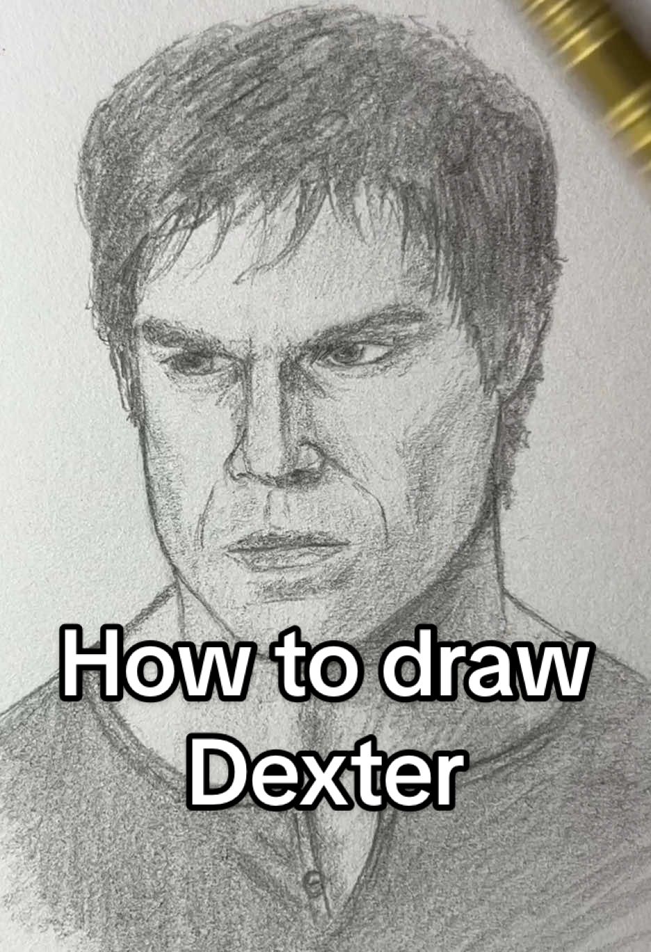 How to draw Dexter Morgan! Who should I draw next? #art #artistsoftiktok #dexter #dextermorgan #drawing #tutorials  how to draw dexter morgan art drawing tutorial