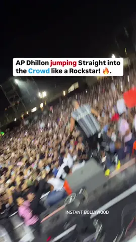 A moment to remember—AP Dhillon giving his fans the ultimate love dive! 🎶💖 #apdhillon #instantbollywood #sr 