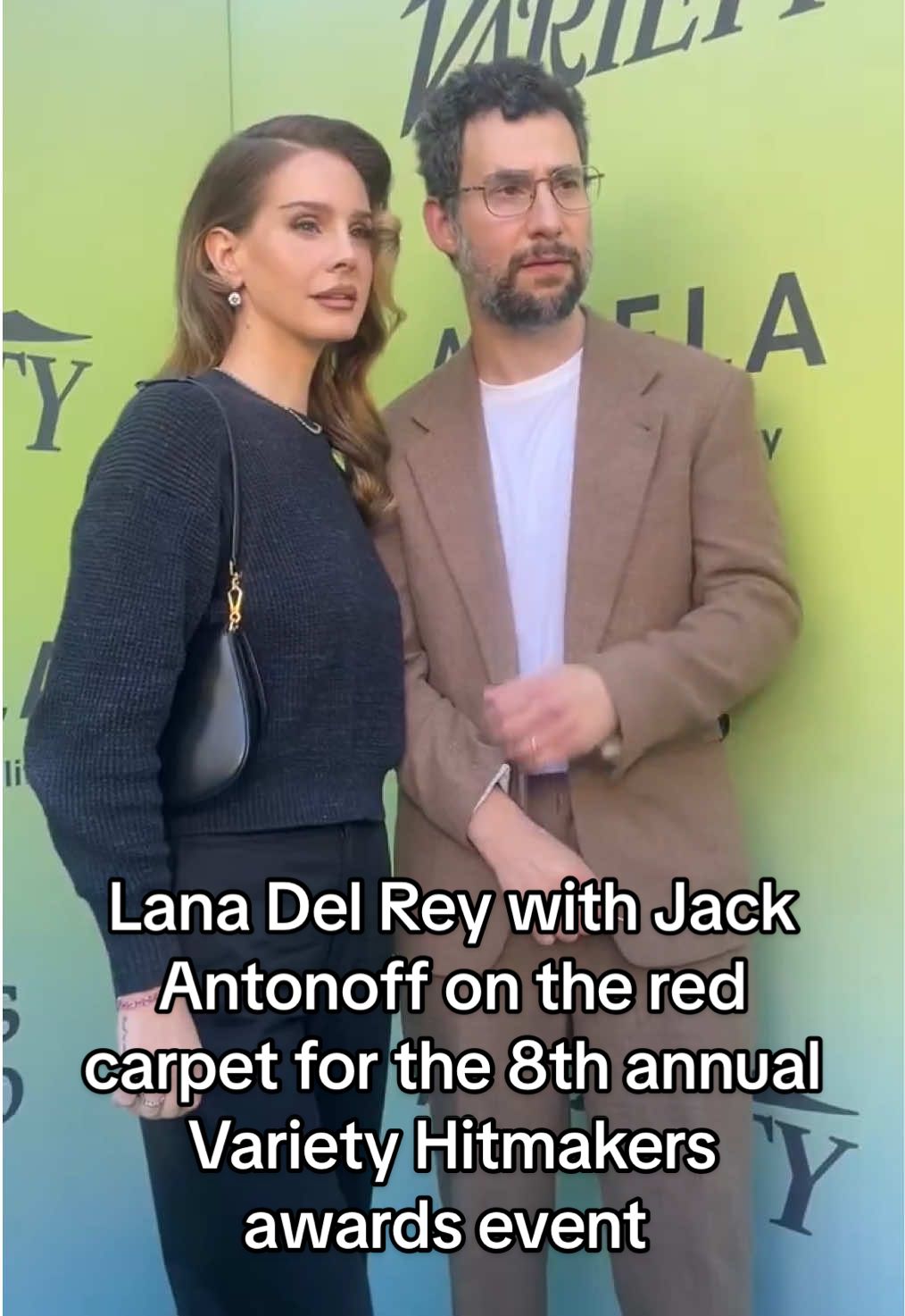 Lana Del Rey with Jack Antonoff on the red carpet for the 8th annual Variety Hitmakers awards event in Los Angeles, California. Lana will be presenting Jack with the 