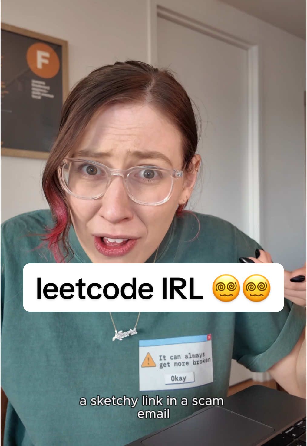 Not even sure a linkedlist is real tbh 😵‍💫😵‍💫 tee is on my merch shop in bio ! #leetcode 