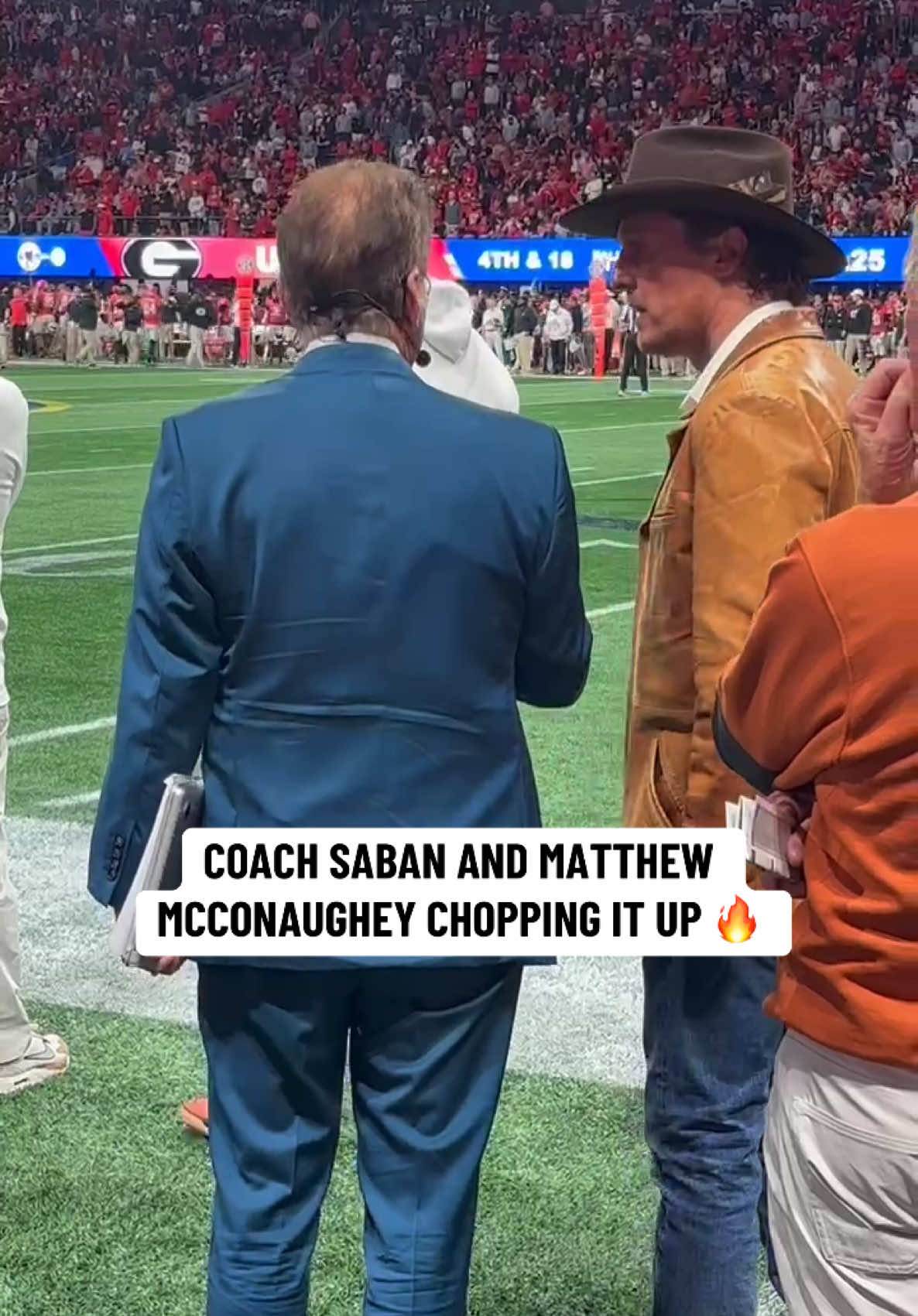 What a duo‼️😮‍💨 #georgia #cfb #texas #matthewmcconaughey #saban 