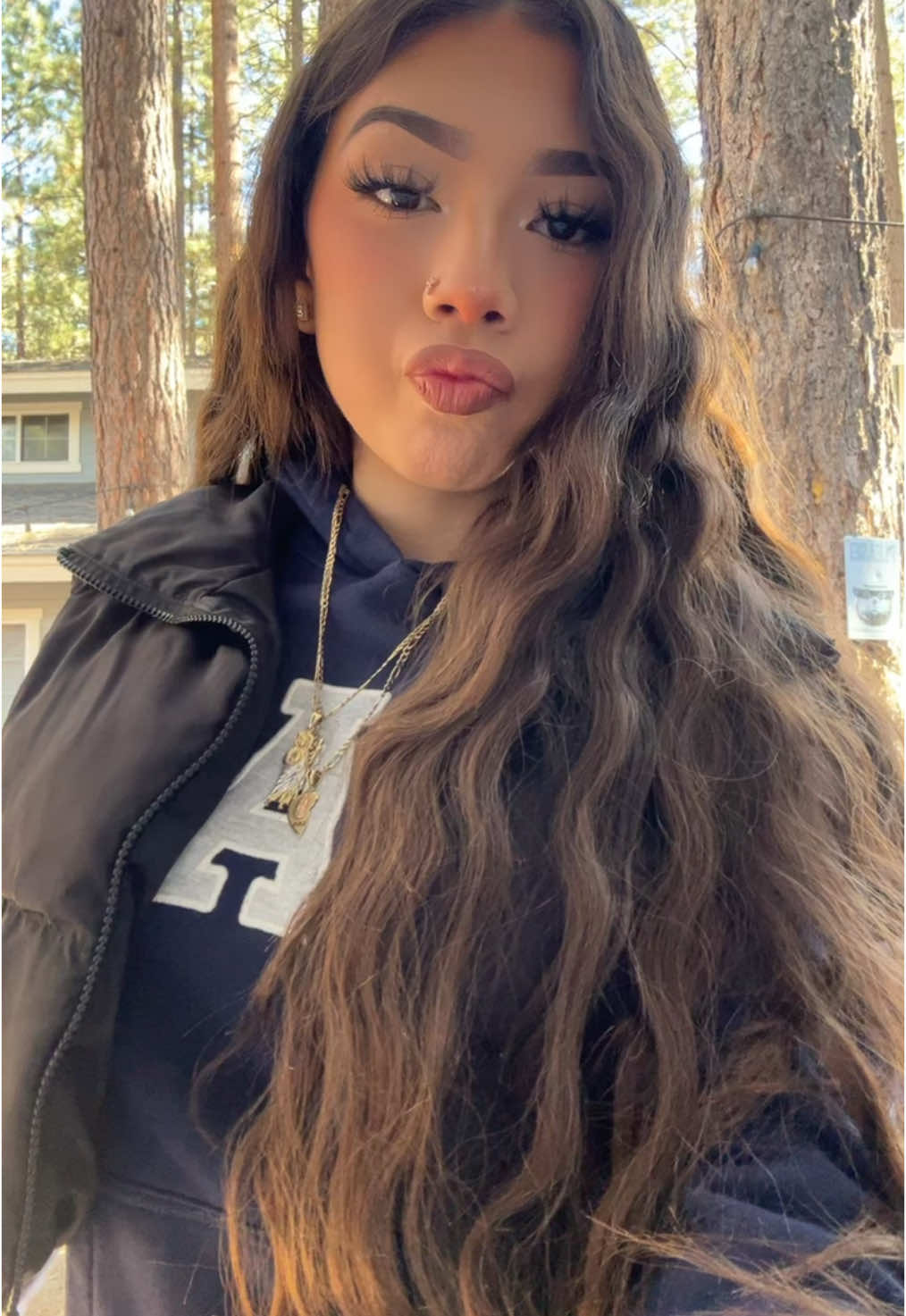 i probably would hate me too😘😋 #cute #bigbear #cold #makeup #fyp #foryou #longhair 