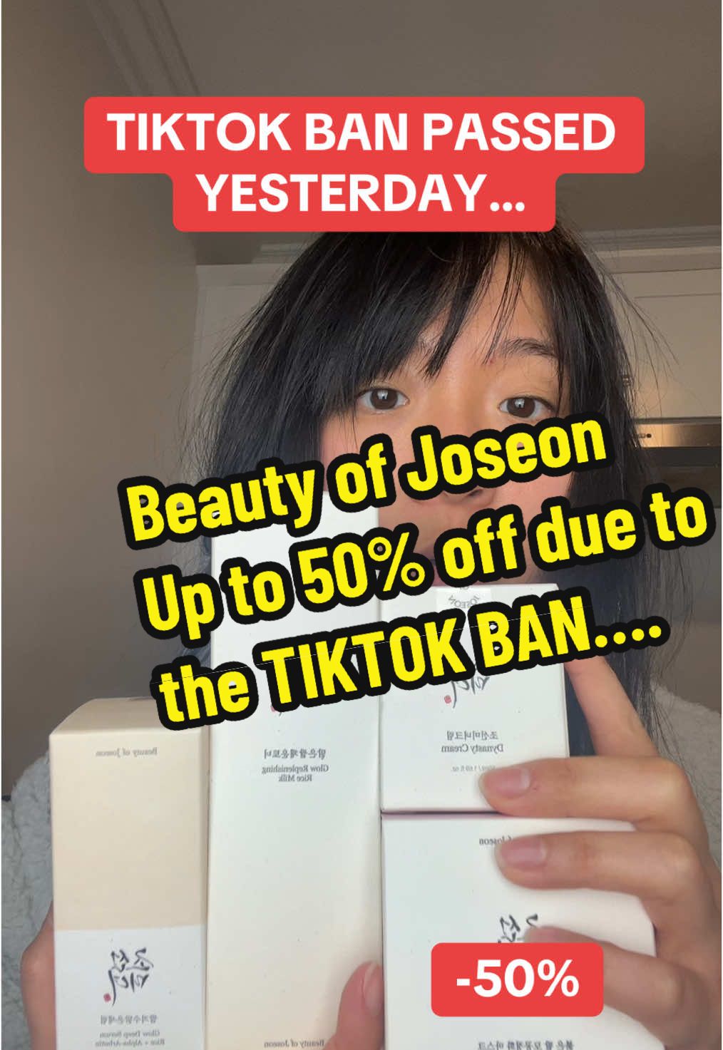 Get them before they get rid of the whole thing! #beautyofjoseon #skincareproductsthatwork #viralskincareproducts #tiktokshopholidayhaul #tiktokshopdeals 