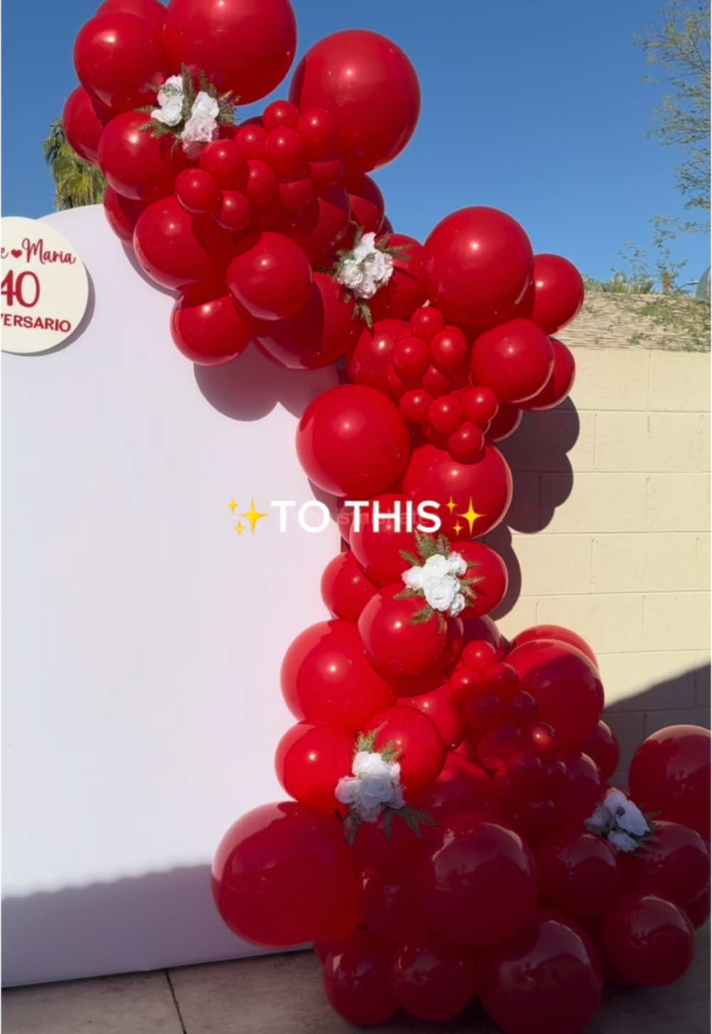 all red balloons 🎈  #balloongarland #holidaydecor #balloondecor 