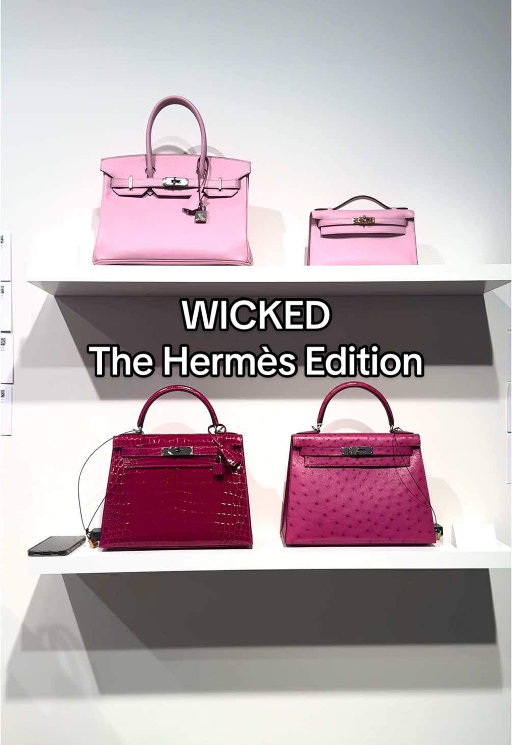 Are you an Elphaba or a Glinda? #Wicked the #Hermès edition. Take a closer look during the #Luxury Week exhibition at #SothebysNewYork, open to the public now until 10 December. These bags and more up for auction in our Handbags & Fashion Accessories auction, closing 13 December.  #luxuryfashion #handbags #hermesbirkin #hermeskelly #auction #elphaba #glinda #fashiontiktok 