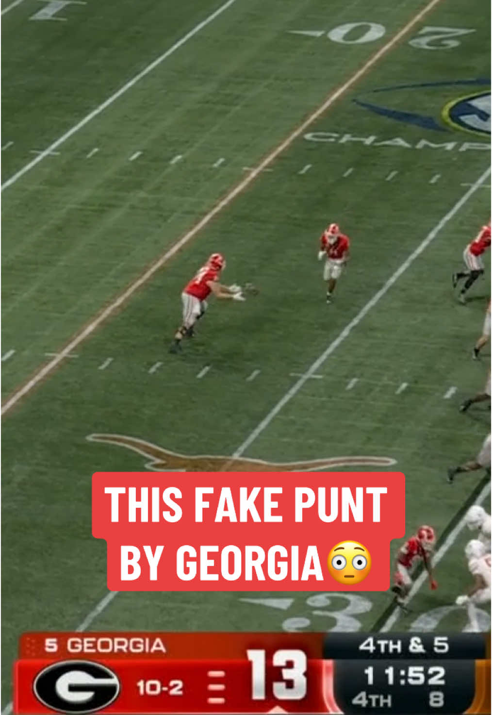 What a call on 4th down in the SEC Championship 😤 #CollegeFootball #georgia #texas #cfb #sec 