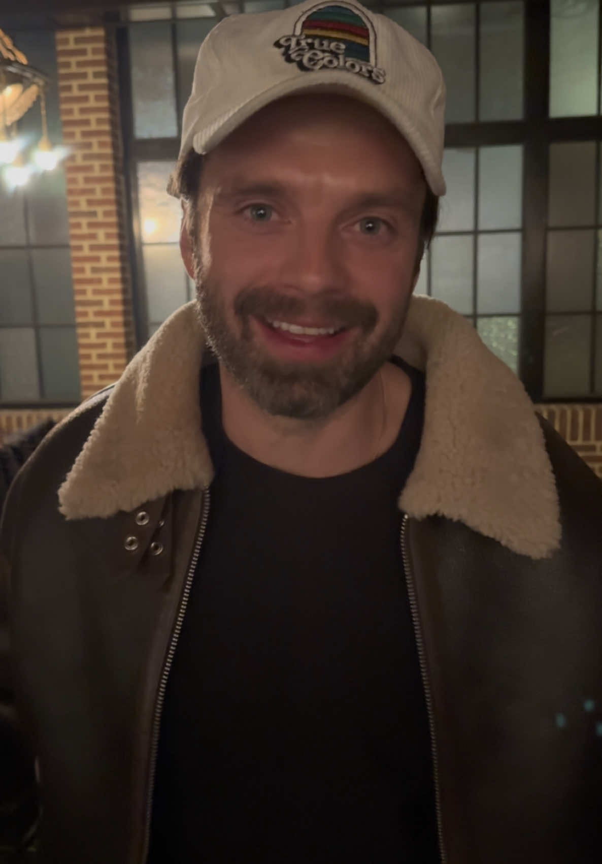 Ran into #SebastianStan in #NewYork last week. My wife loves him in #GossipGirl, so I thought I would surprise her with this special message. Sebastian could not have been cooler!!  #fypシ #theapprentice #marvel #oscars #MCU #hollywood #celebrity #husbandsoftiktok #viral 