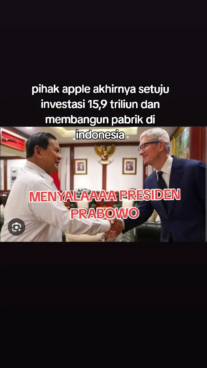 #apple akhirnya investasi 15,9 triliun dan membangun pabrik di indonesia#presiden Prabowo melarang Apple 16 di Indonesia#fypシffypシtiktokviral 