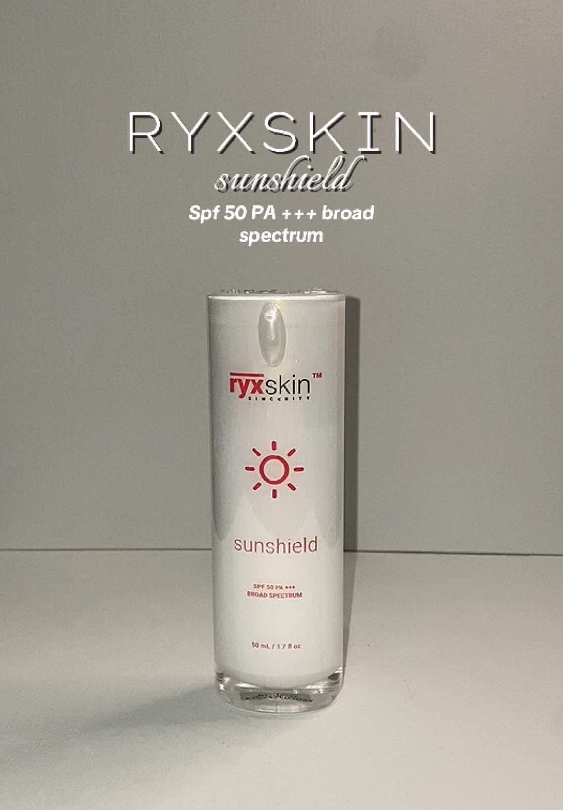 #ryxskinsincerity #ryxskinsunshield #ryxskinsunshieldspf50 #sunshieldbroadspectrum #sunscreen #ryxsunscreen #sunscreenrecommendation