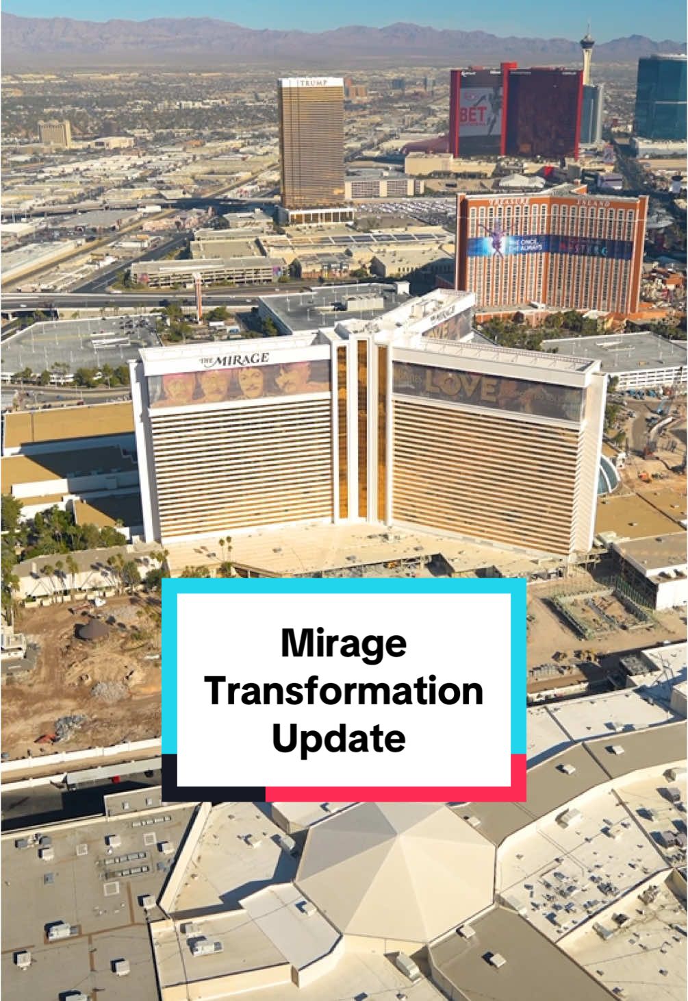 From The Mirage to The Hard Rock! The transformation of this historic Las Vegas property has begun! 🎸🏨 #MirageHotel #lasvegas #vegastiktok #hardrockhotel #vegasbaby #vegas 