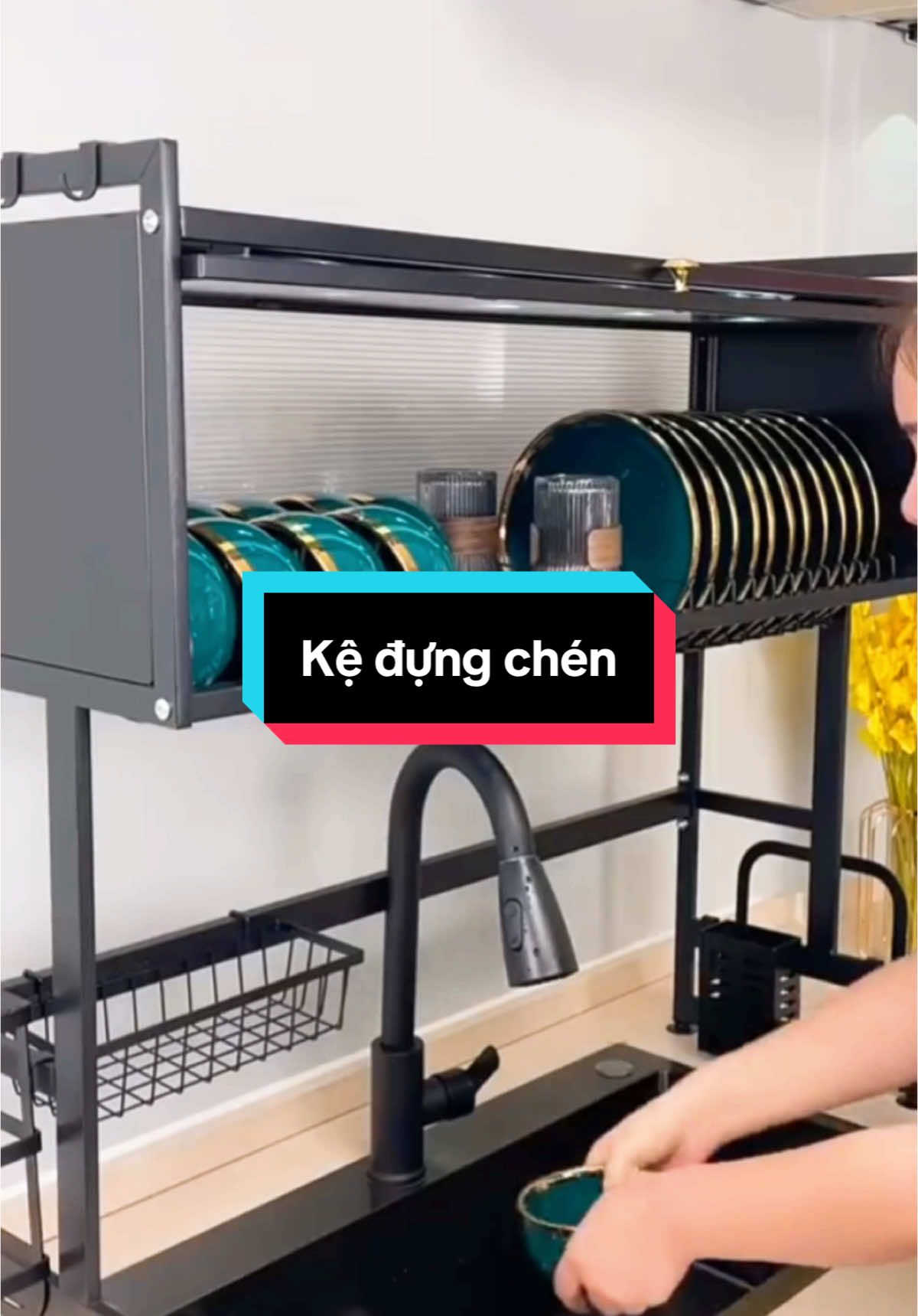 Kệ đựng chén có nắp đậy #ke #kedungchen #giadung #xuhuong 