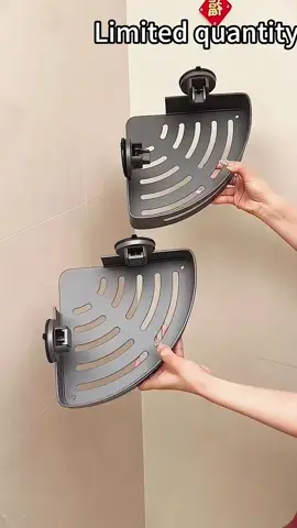 Wall Mounted Corner Shelf/ Organizer Punch-free/ Triangle Storage Rack #Bathroom #organizer #soaporganizer #shampooorganizer #bathroomorganizing #bathroomorganizer #organizeideas #tiktokshop #wallmount #nopunch #nopunching FOLLOM less