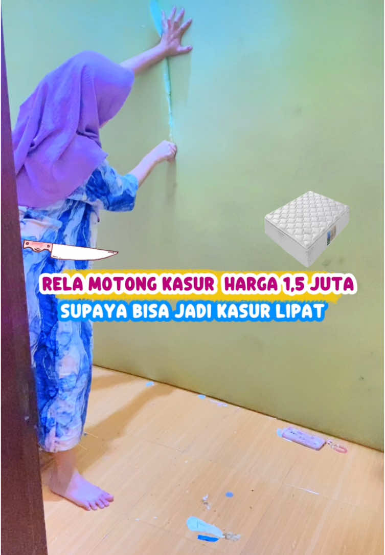 Akhirnya jadi juga motong kasur setelah sekalian lama,menurut kalian gmna guys?  #fypシ #dekorasikamar #dekorasirumah #diyproject #kegiataniburumahtangga 