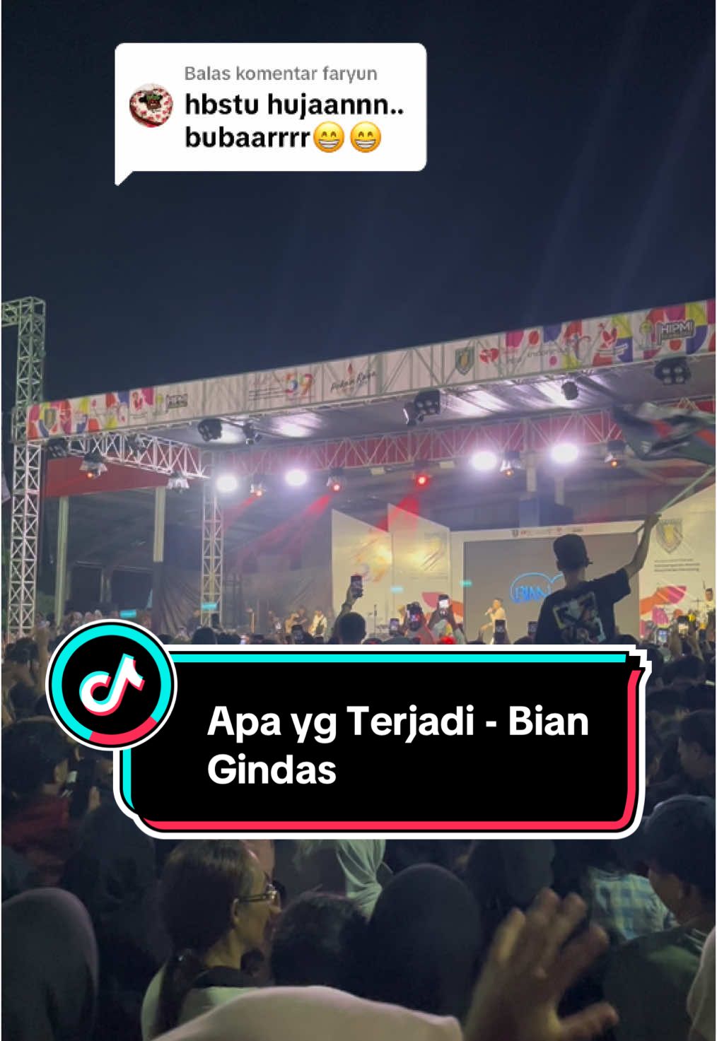 Membalas @faryun Lanjut Apa yang Terjadi Bian Gindas,, Meledak lagi nyanyi bareng td malam,, Semoga next seru lagi konser di Tabalong #apayangterjadi #biangindas #huttabalong59 #fpy #pekanrayatabalong2024 #ayoketabalong 
