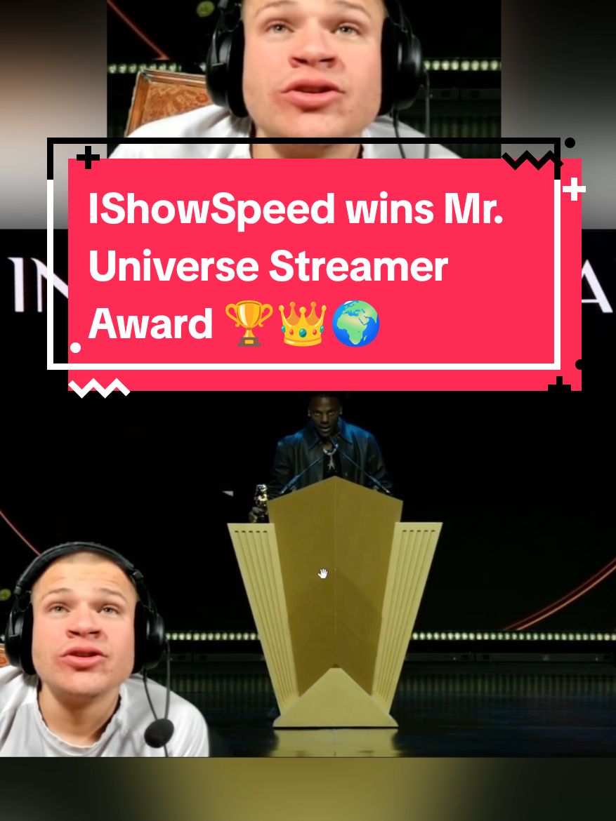 Speed wins the best international streamer awards aka Mr. Universe 🌍 🏆 #jynxzi #ishowspeed #ibai #streamerawards #react #twitch #livestream #awards #gaming #world #fyp
