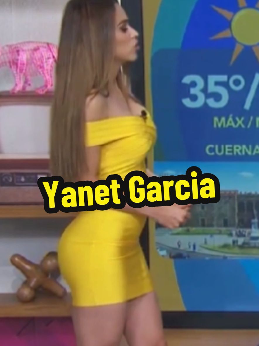 Yanet Garcia 🔥 #YanetGarcia #MiniDress #YellowDress #Heels #WOW 