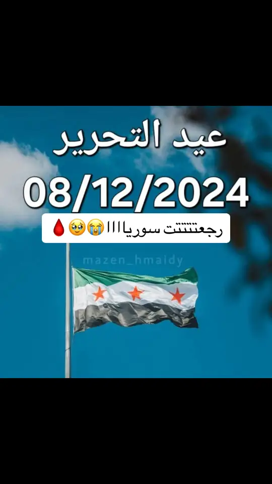 سجل يا تاريخ 8/12/2024 سوريا حرة ابيا 💚💚💚💚✌️