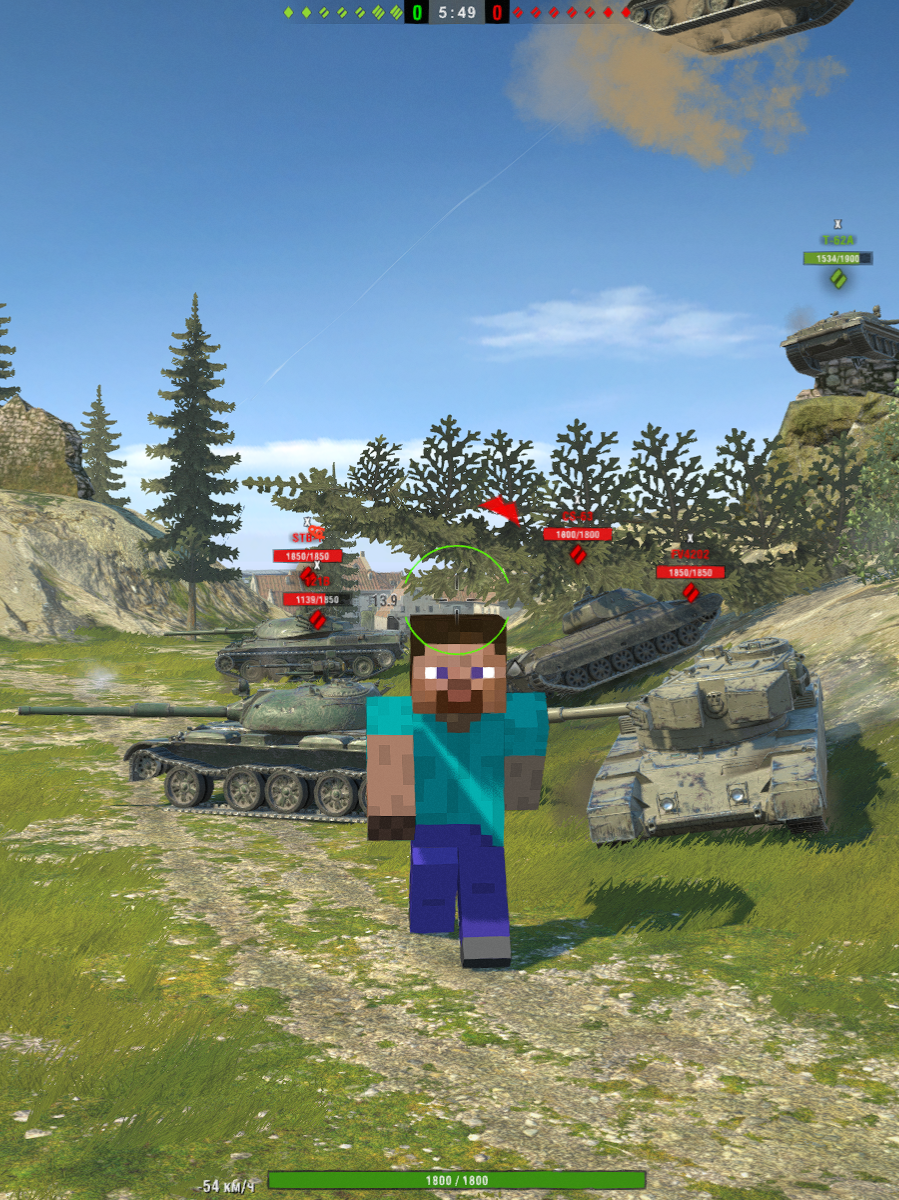 Wotblitz vs Minecraft #wotblitz #танки #приколы #tanks #minecraft