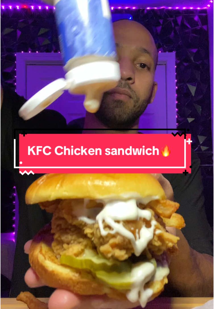 KFC chicken sandwich mukbang with ranch #kfc #kfcchicken #ranch #ranchlife #fy #fypシ #fypシ゚viral #fyppp #fypage #fyppppppppppppppppppppppp #mukbangeatingshowtiktok #mukbang 