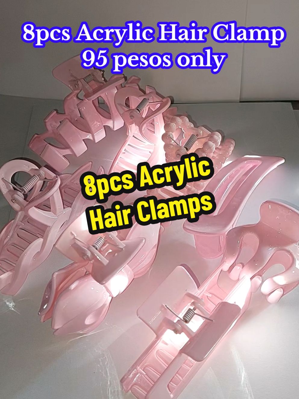 8pcs Acrylic Hair Clamps #hairclamp #hairclip #hairaccessories #tiktokfinds #tiktokfindsph #fypp #fyp #fypシ゚viral #foryou #fypage #fyforyou #fyppppppppppppppppppppppp 