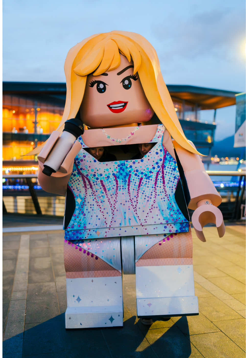 I found Taylor Swift in Vancouver! 🇨🇦 Have you ever seen a 7 foot tall Lego Taylor Swift?! Me neither! 😂 @Taylor Swift is in town for The Eras Tour, and everywhere I went I saw Swifties dressed up for the concert. It was soooo crazy downtown!! 🤩 So much good energy, and everyone had the biggest smiles on their faces.  And while I saw many amazing outfits, these two definitely take the cake. 🍰 It was crazy busy and EVERYONE wanted a photo with them, so unfortunately I wasn’t able to stop and chat… But hopefully one day I can learn a bit more about them. 🤞 — 📍 Canada Place, Vancouver BC — #VancouverTSTheErasTour #ErasTour #TheErasTour #TaylorSwift #Swifties #strangerportraits #streetportraits #streetphotography 