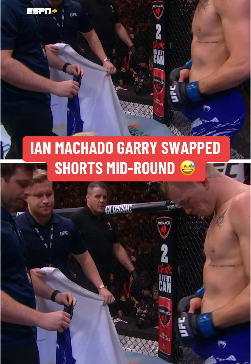 #IanMachadoGarry swapped shorts mid-round 😅 #UFC310 #UFC #MMA #combatsports 