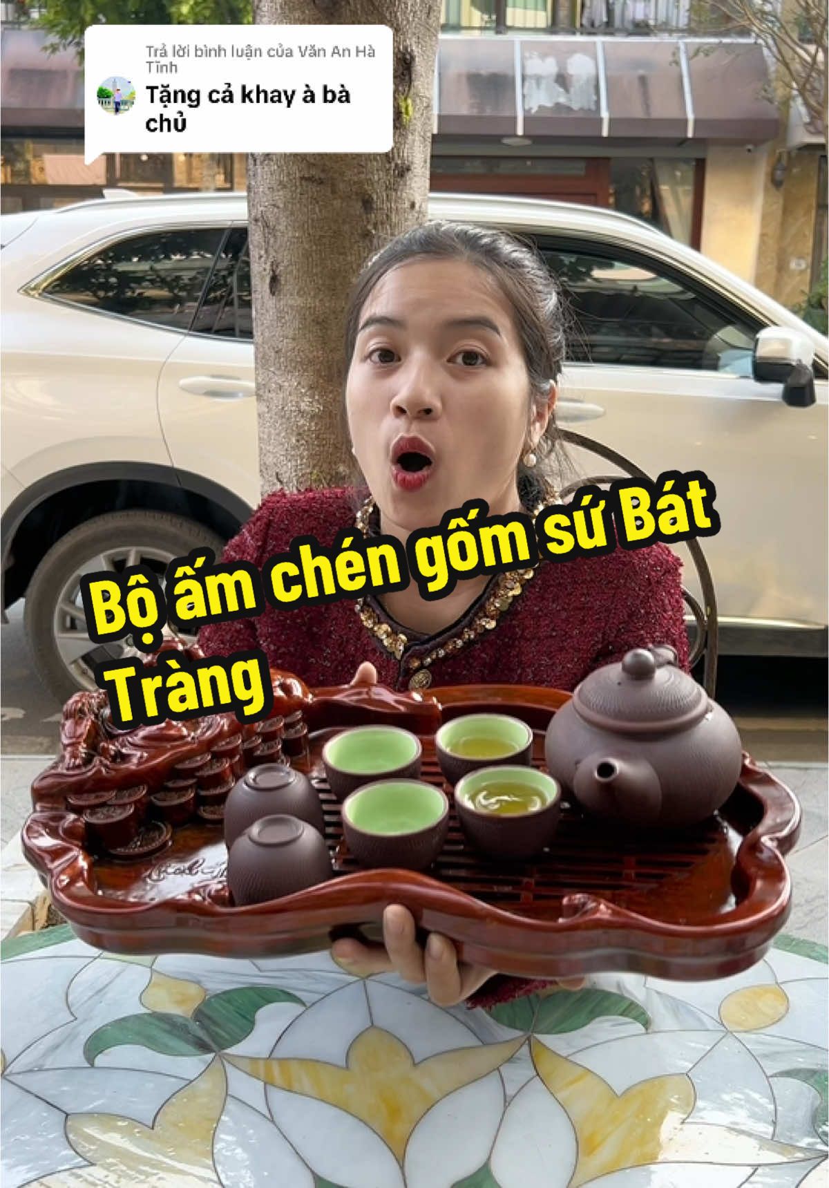 Trả lời @Văn An Hà Tĩnh Bộ ấm chén uống trà gốm sứ Bát Tràng##trinhlunglinh3##trinhlunglinh68##amchen##amchensucaocap##amchenuongtra