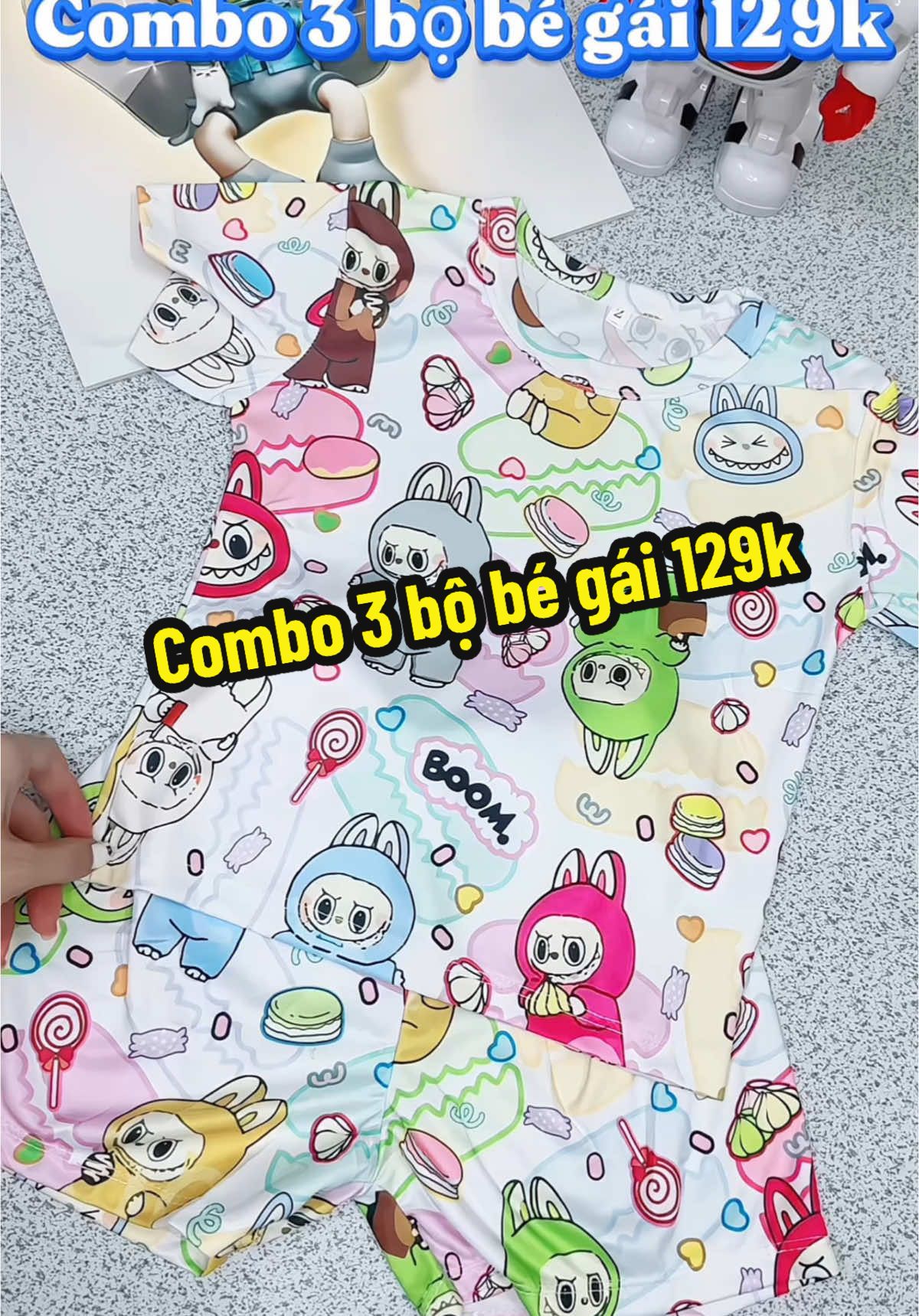 Combo 3 Bộ Labubu thun lạnh thái cho bé gái #xuhuong #kimanhme2be #thoitrangtiktok #dotreem #dotetchobetrai #dotetbegai #dobegai #dobolabubu 