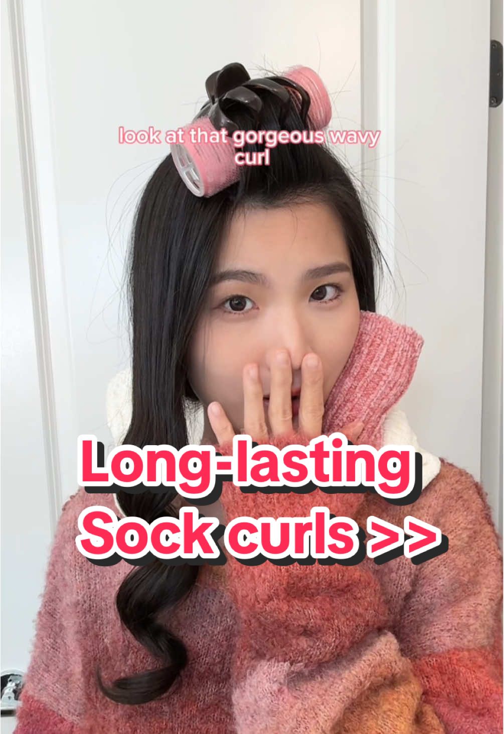 🧦sock curls that last all day! #heatlesscurls #hairtips #sockcurls @AG Care 