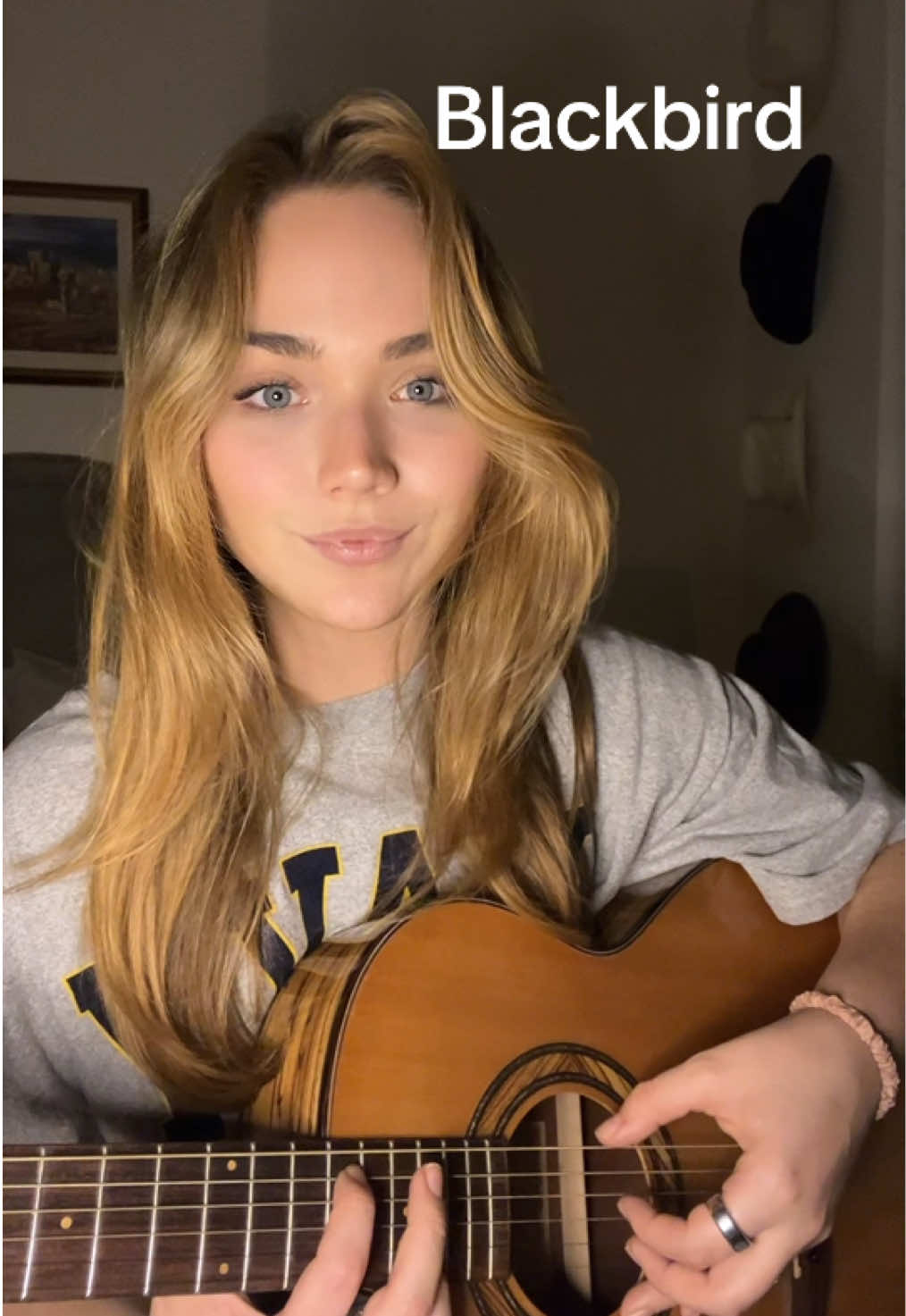 Blackbird - The Beatles Hello, hello! I have been so tired today, so this is from my drafts from a few nights back… I initially didnt love it, but just wanted to see my progress on the song, Ill probably redo it. But I think I still like it!  But I hope that you enjoy my prgress video on possibly one of my favorite guitar pieces to practice. 🖤🕊️ #trending #fyp #singersongwriter #acousticcovers #guitar #texas