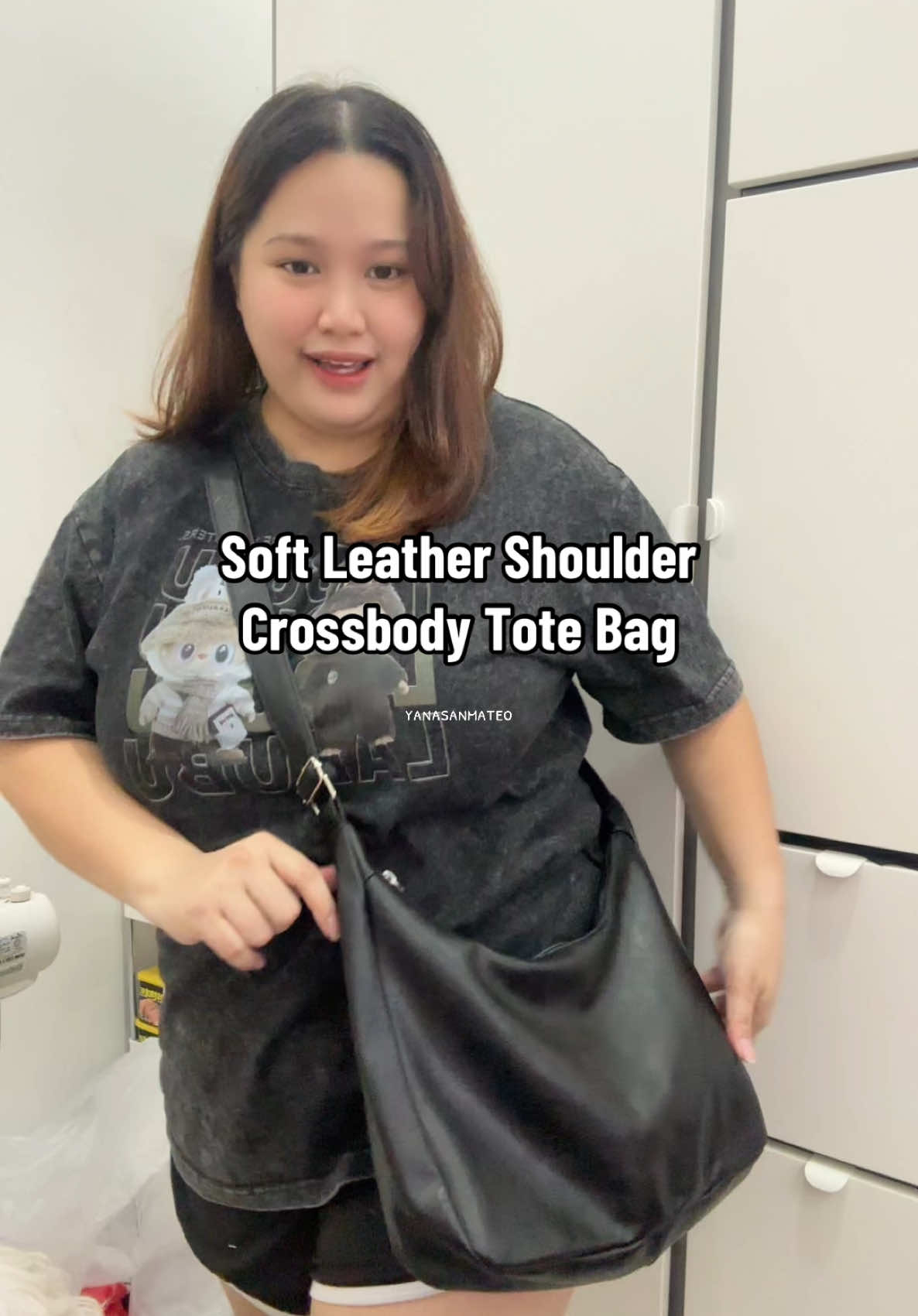 Soft Leather Shoulder Crossbody Tote Bag #softleatherbag #crossbodybag #shoulderbag #shouldertotebag  