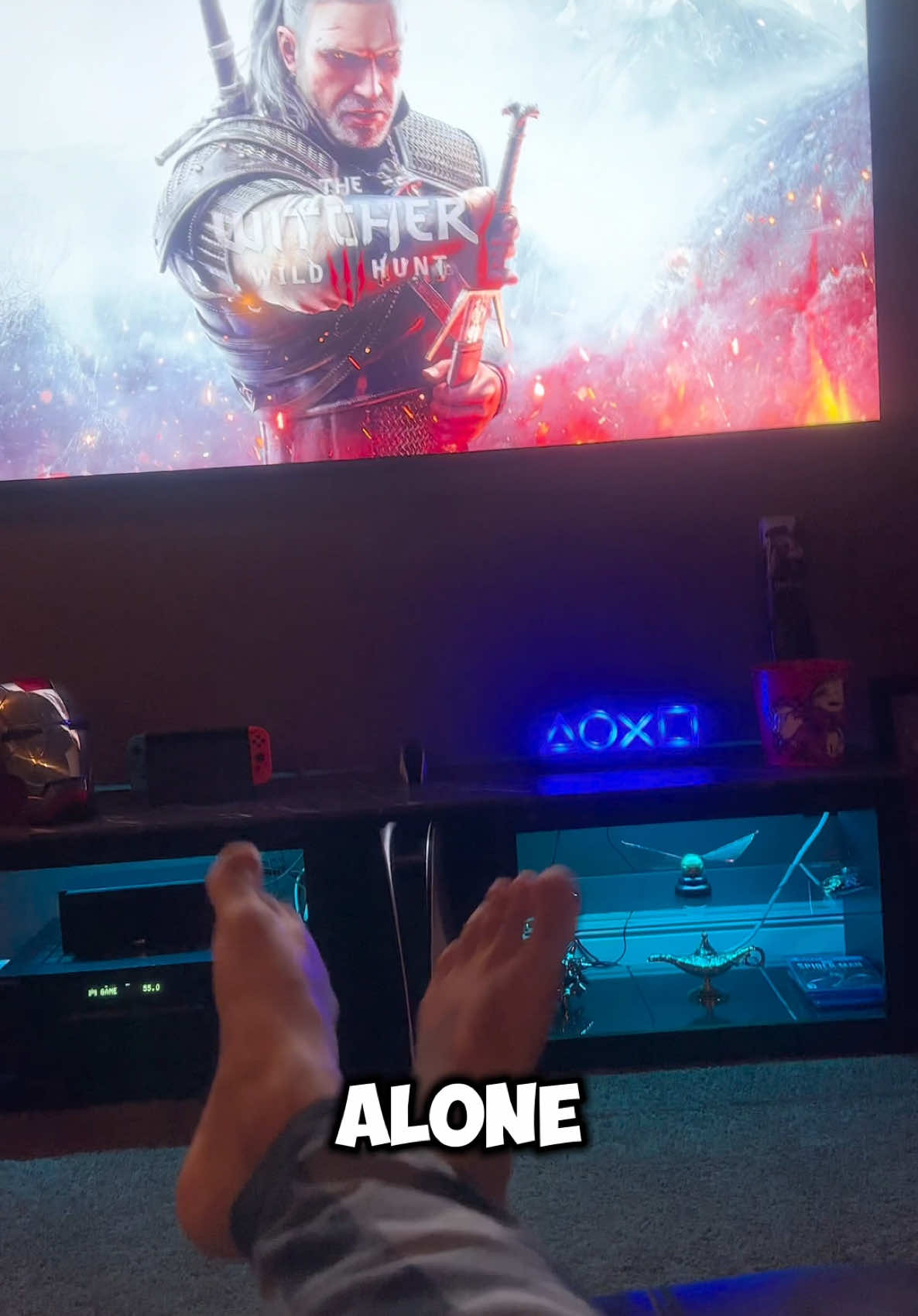 Social Life? Nah✌️ . . . . . . . #priorities #homesweethome #mancave #peace #homevibes #ps5 #witcher #witcher3 #chill #chillvibes #relatable #explorepage #reels #viralvideo #leavemealone #old #30 #backpain #hurts #introvert #paradise #mediaroom #homely 