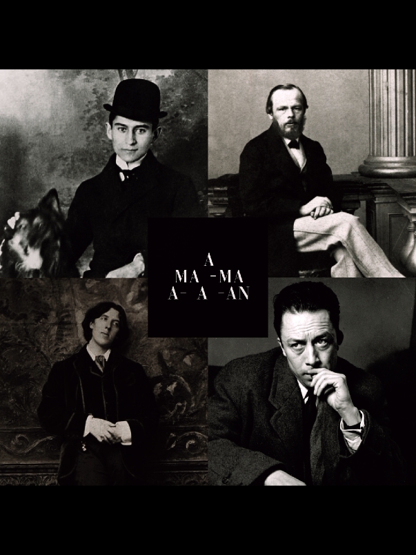 the gang>>> #franzkafka #oscarwilde #albertcamus #fyodordostoevsky #classic #books #author  #litterature #foryou  #fypシ゚ 