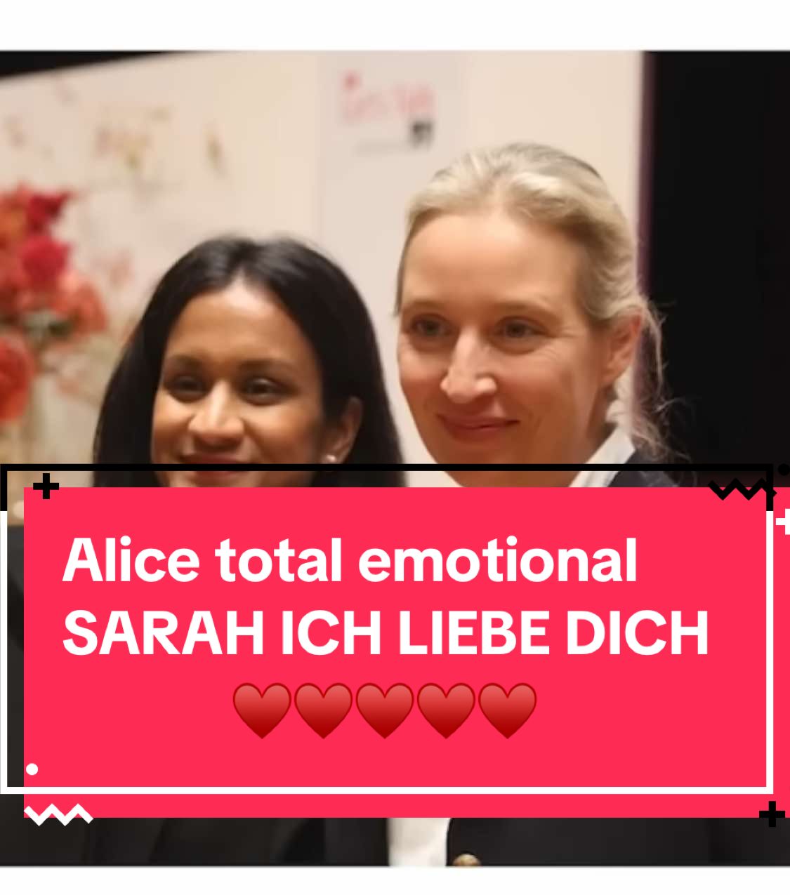 ♥️„Sarah ich Liebe dich!“♥️😱😱Total Emotional😨😨 Alice #weidel gesteht ihrer Frau auf offener Bühne ihre Liebe ♥️ „Sarah ich Liebe dich!“ #emotionalmoments #bossard 