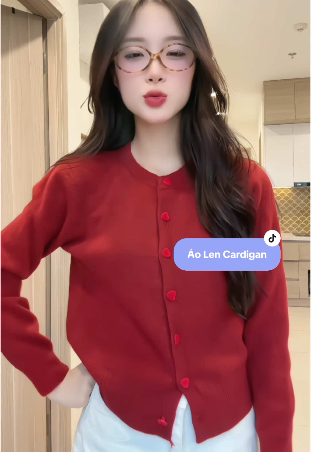 Áo khoác len cardigan cúc tim #viral #xuhuong #VideohangThoiTrang #247store #hotrend #giangsinh 