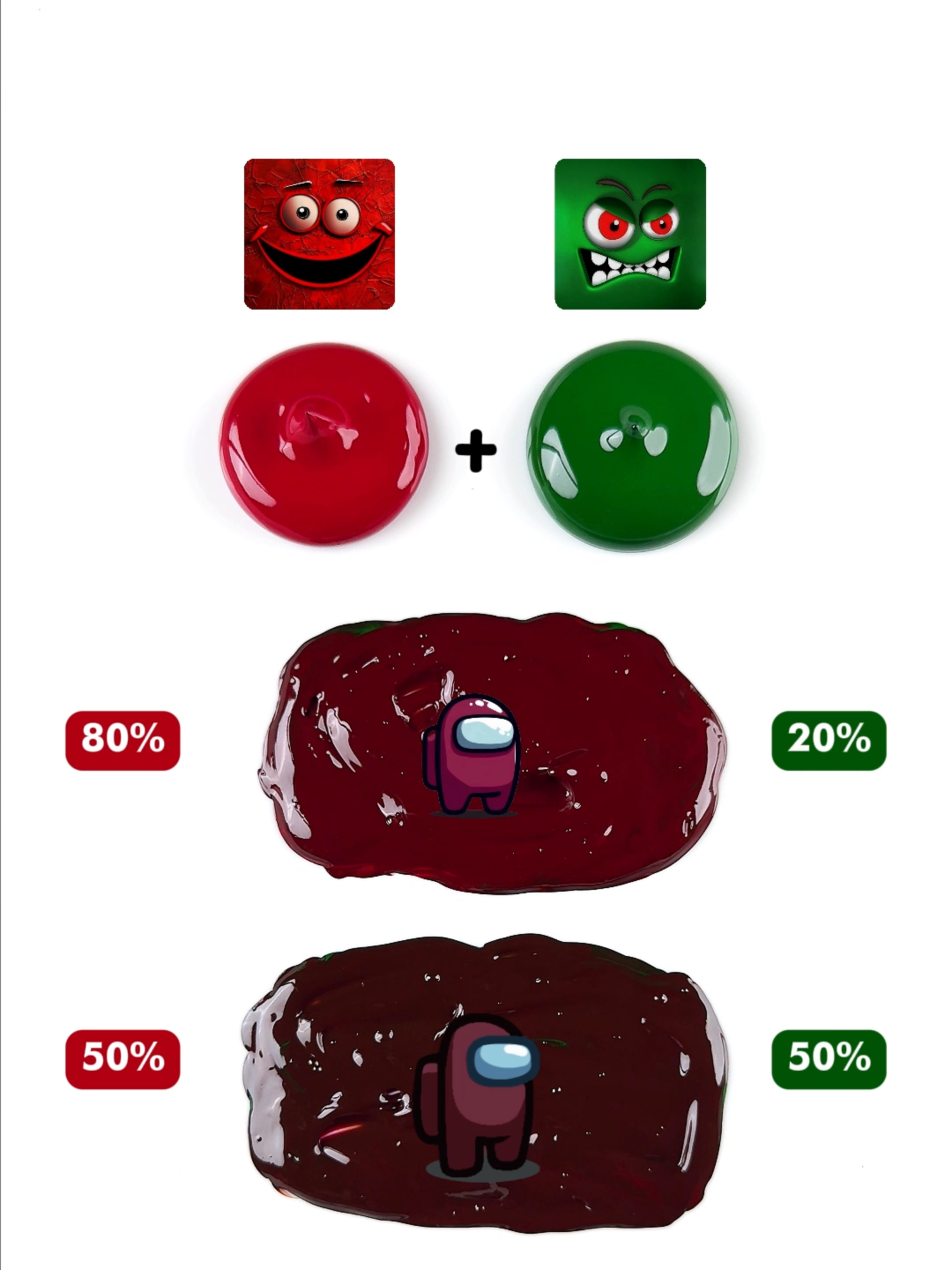 Mix colors with different percentages #colormixing #paintmixing #oddlysatisfying #satisfyingvideo #hksatisfy