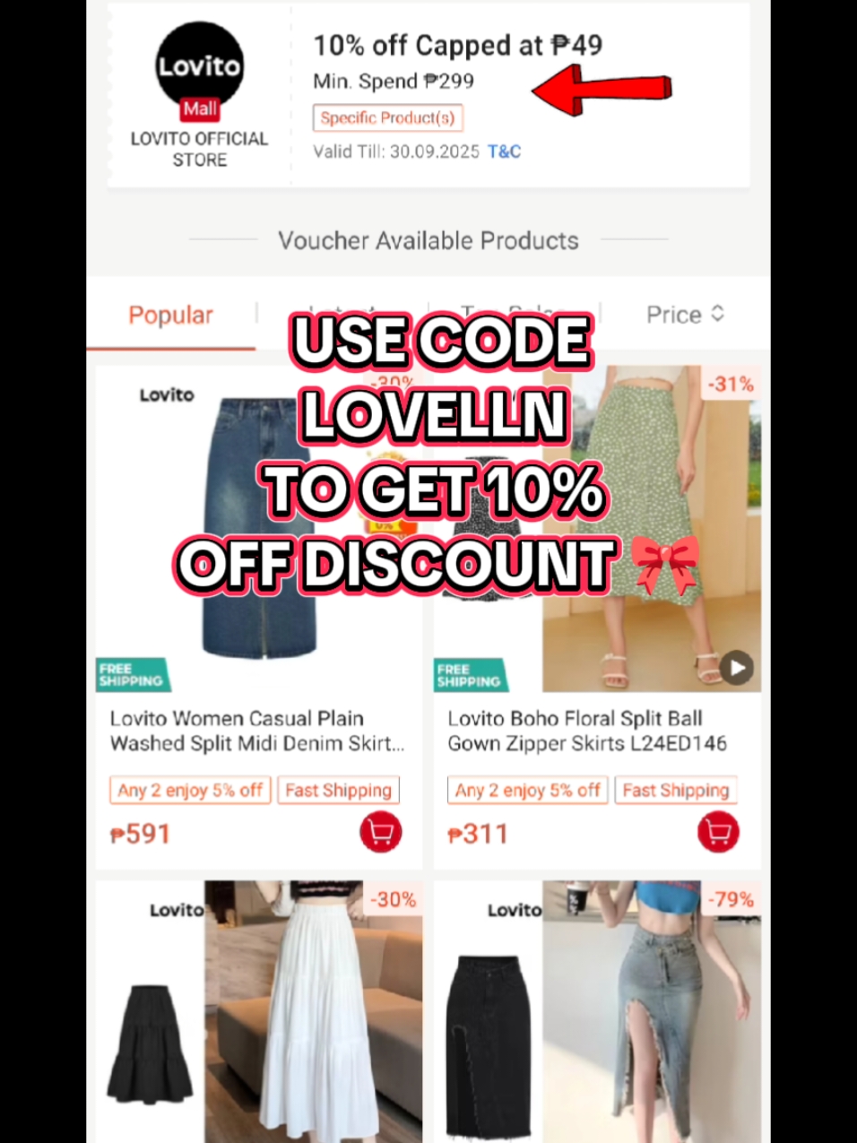 Use code 🎀 LOVELLN 🎀 #lovito #shopeevoucher #voucher