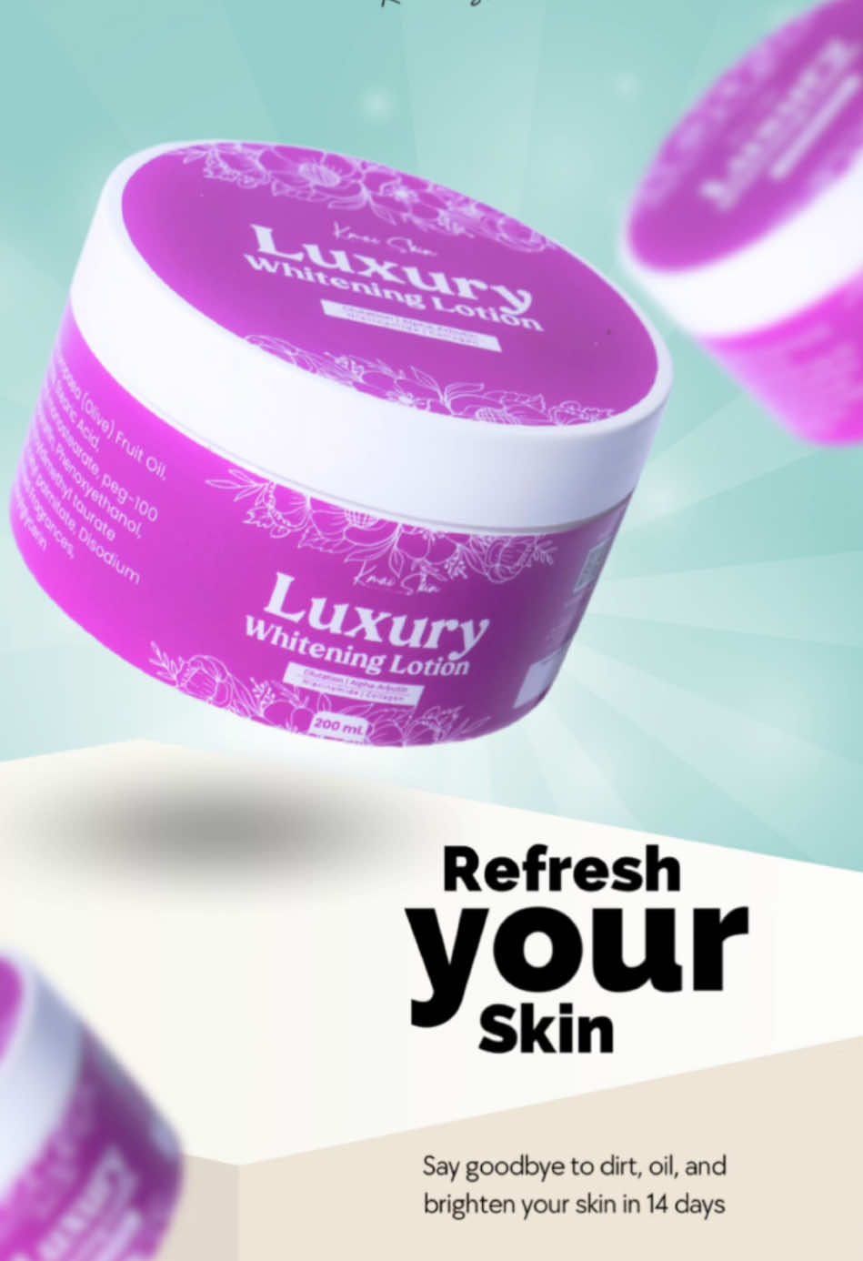 Refresh your skin with Luxury Body Lotion Kmai Skin Official 🤩