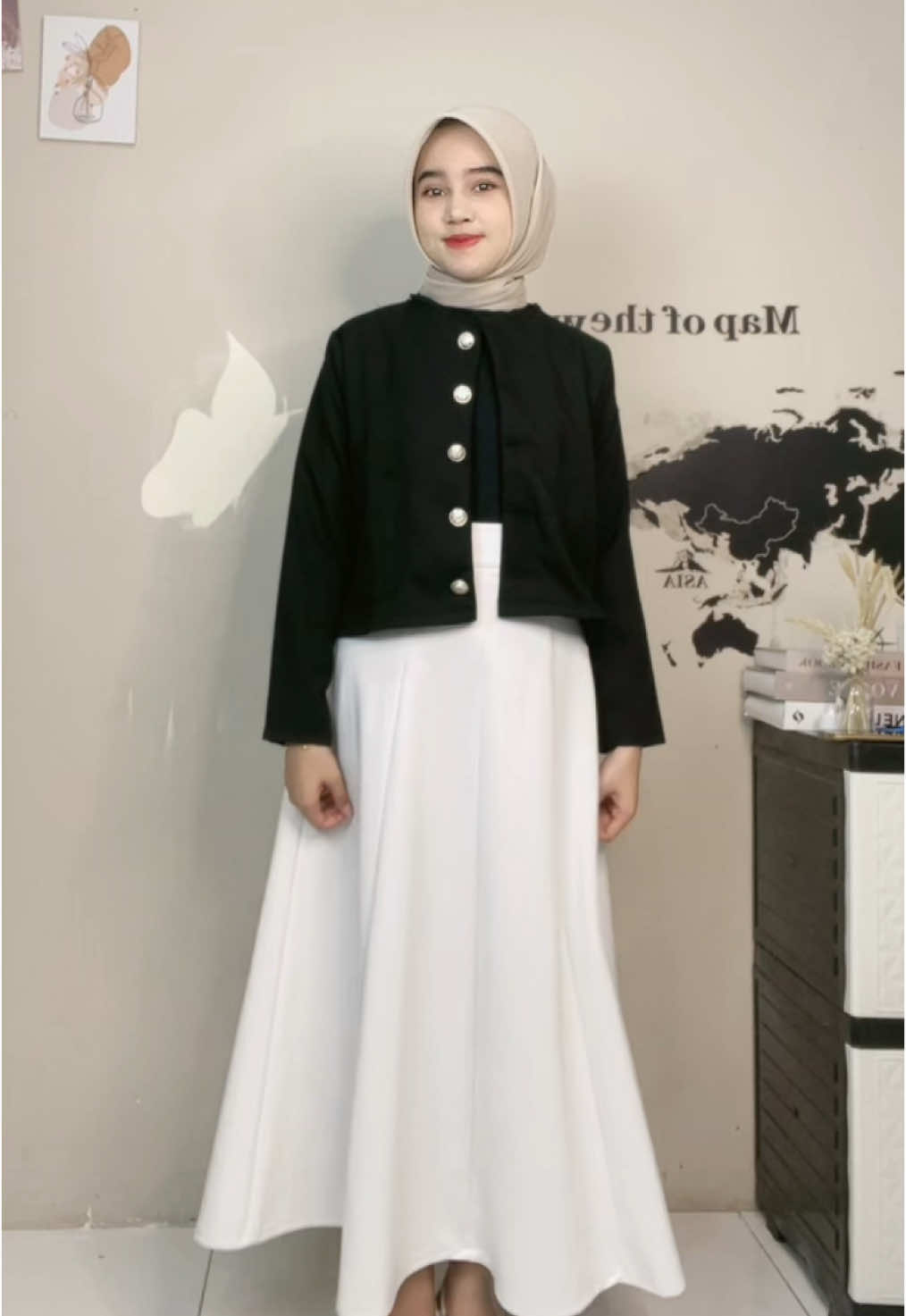 Cakep banget, warna bw nya ngga nerawang#rokflare #skirtoutfits #rok 