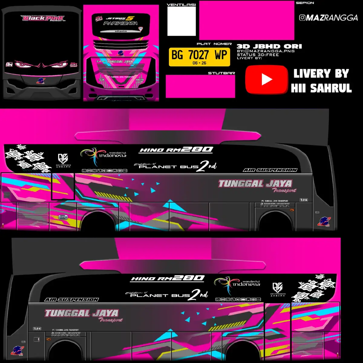 LIVERY JBHD ORI TUNGGAL JAYA#liverybussimulatorindonesia #bussidmania #liverybussidjb3 #Livery Bussid Xhd Rombak Jb3 #liverybussid #liverybus #fyp #jbhdori 