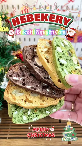 Bánh Biscotti nhà Hebekery một món ăn giòn thơm ngon lại còn là món quà Noel và Tết dành tặng gia đình và người thân ý nghĩa lắm nha 🎄🎇🧧 #biscotti #hebekery #christmas #noel #banhmi #biscottihebekery #anvat #eatclean #food #tiktokfood #foodreview #foodtiktok #ancungtiktok #sanphamxuhuong #tiepthilienket #xuhuongtiktok #salevuichotnam #tiktokshop1212 #LearnOnTikTok #muataitiktok #muataitiktokshop 