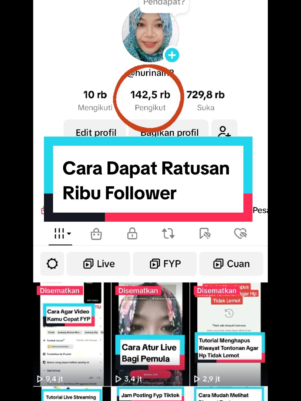 Cara Dapat Ratusan Ribu Follower Tutorial Banyak Followers  Tips Banyak Pengikut #pemulatiktok #edukasitiktok #follower 