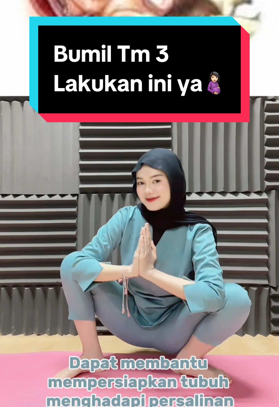 bunda jika sudah memasuki Trimester 3 boleh lakukan gerakan ini ya🤰🏻🥰 #fyp #bumil #foryou #kesehatan #bumilhappy #tips #trending #edukasi #sehat #senam #olahraga #edukasitiktok