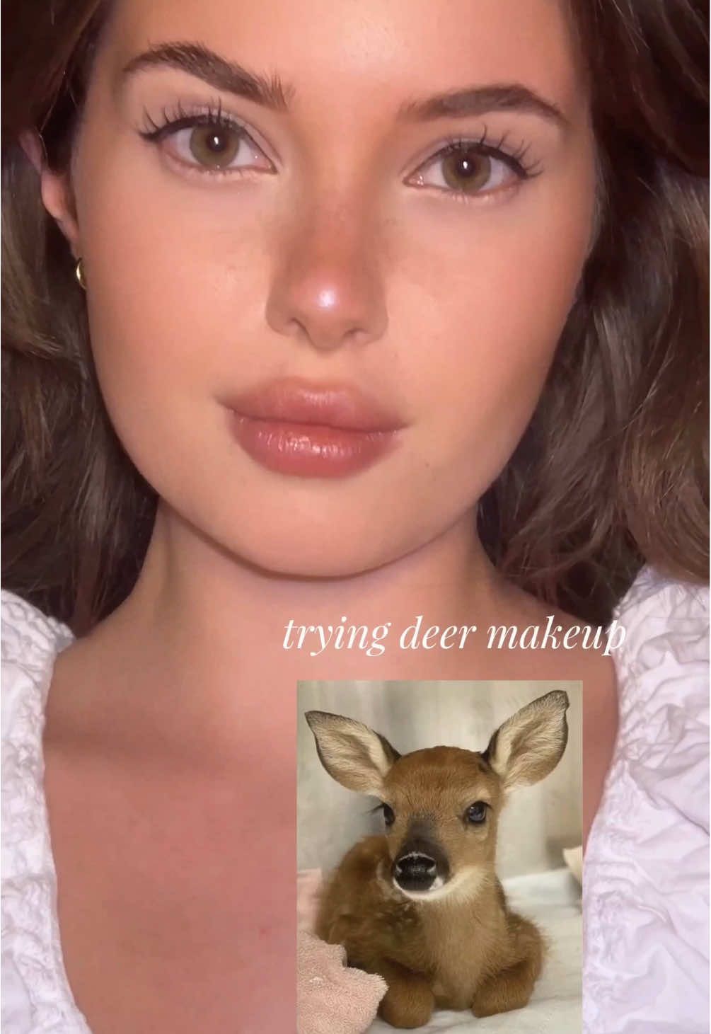 first makeup tutorial 🦌🤎 | 30 days testing different makeup styles until finding the perfect one for my face #deer #deermakeup #bambimakeup #makeup #girlythings