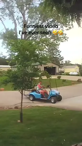 Fznny Golf Cart double crash into House #funny #crashes #fy #fyp 