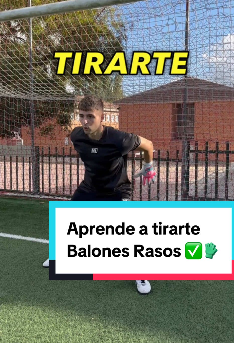 Aprender a tirarte en balones rasos con estos tres pasos ✅🧤 #porterosdefutbol #arqueros #futbol